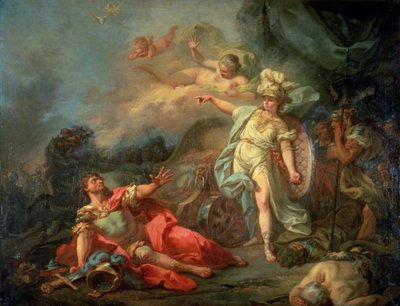 The fight between Mars and Minerva by Jacques Louis David